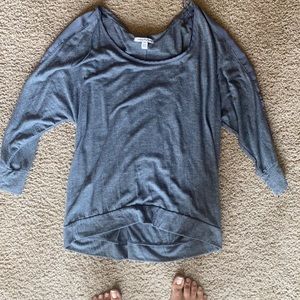 Gray light weight 3/4 sleeve shirt